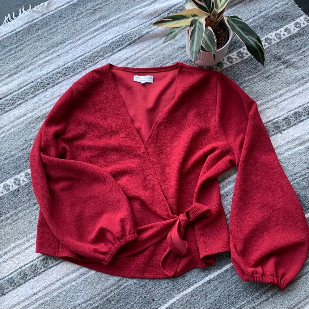 Madewell Baloon sleeve crop top plus size